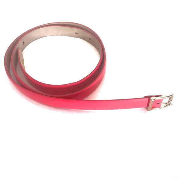 J. Crew Accessories - J. Crew Neon Patent Leather Skinny Belt Size S